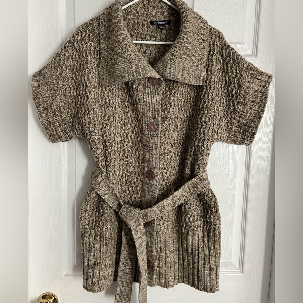 Tan sweater jacket XL